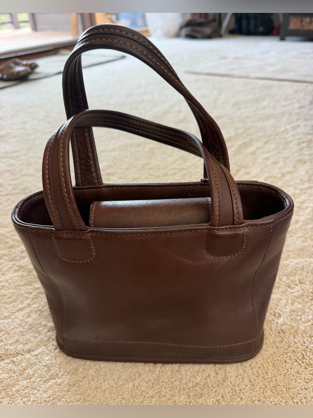 Coach Brown Leather Mini Tote
